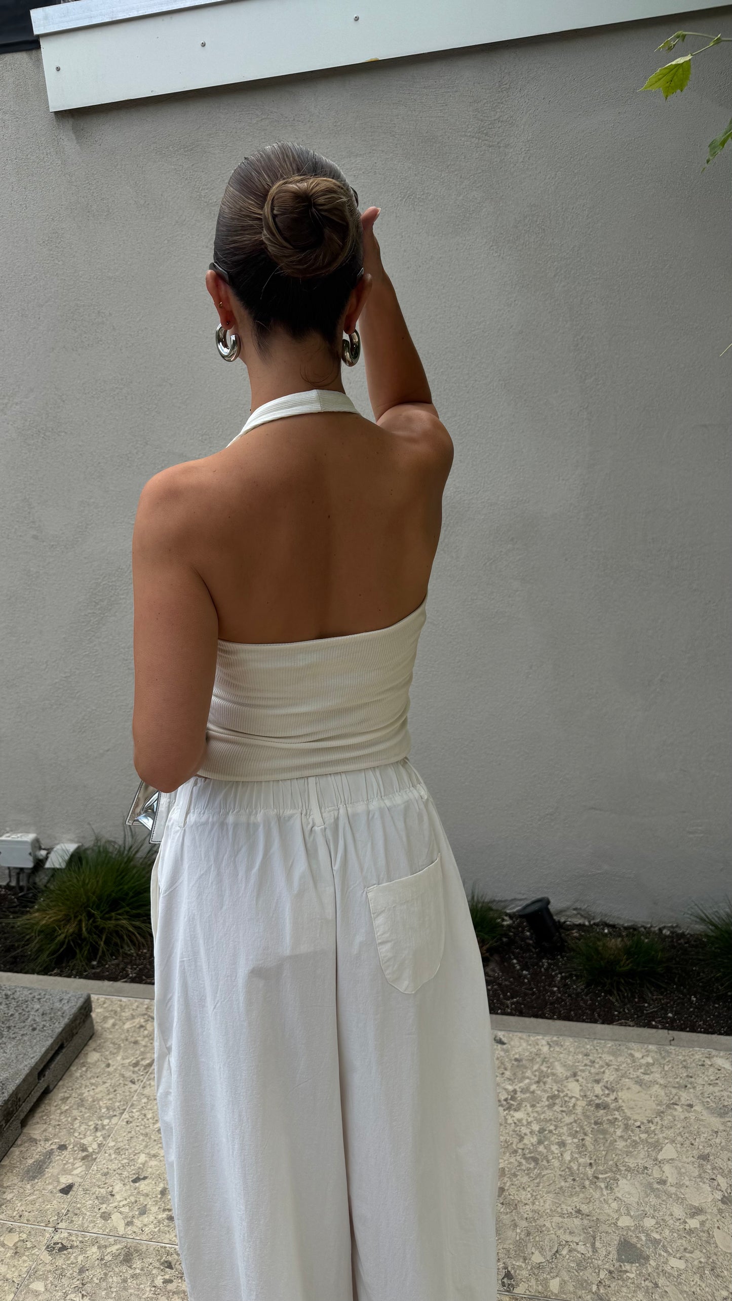 BASIC HALTER TOP - CREME