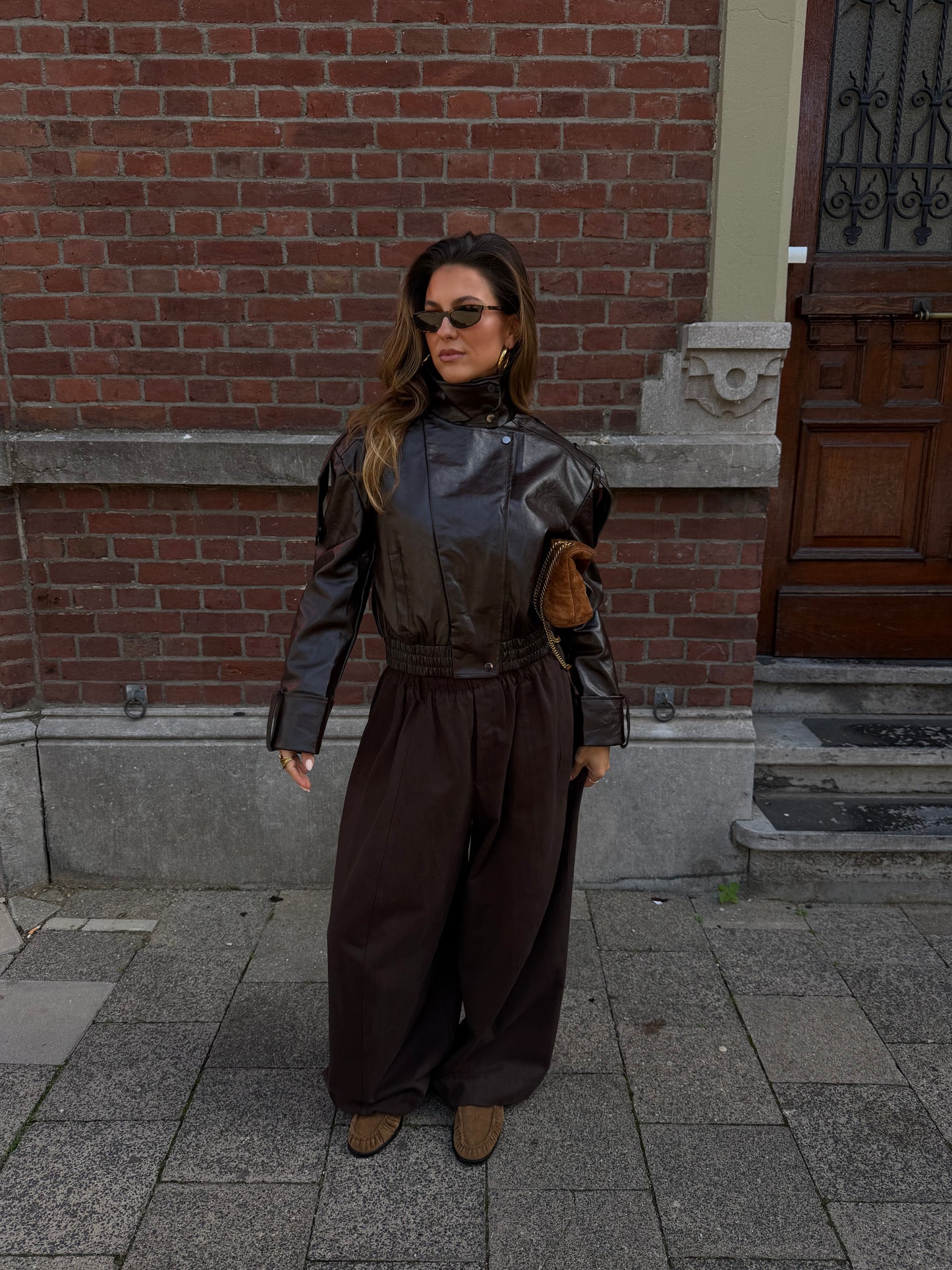 BALLOON PANTS - BROWN