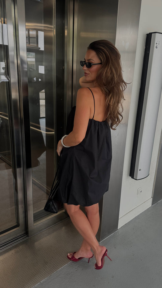 MINI BALLOON DRESS - BLACK