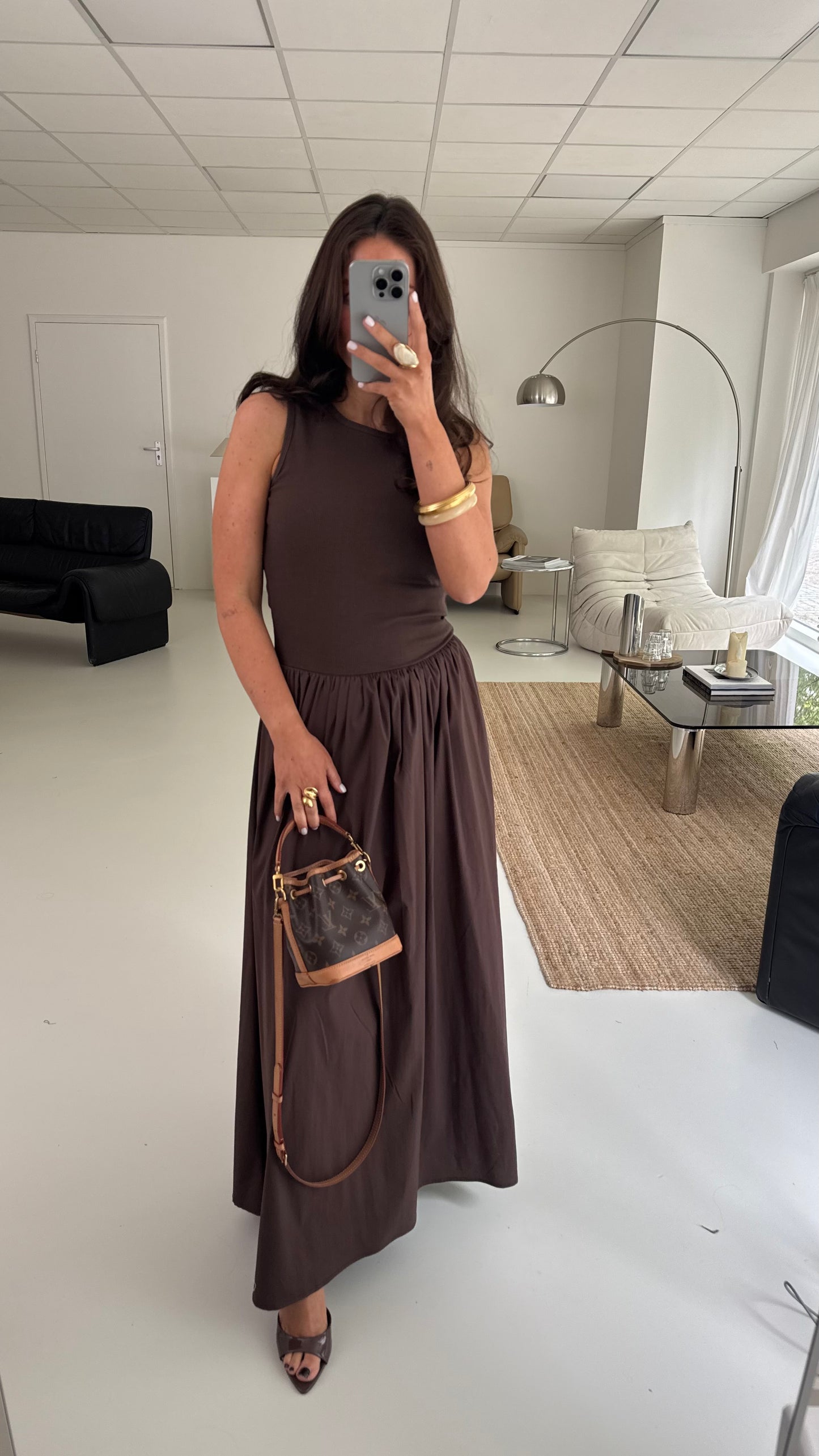 MAXI DRESS - DARK BROWN