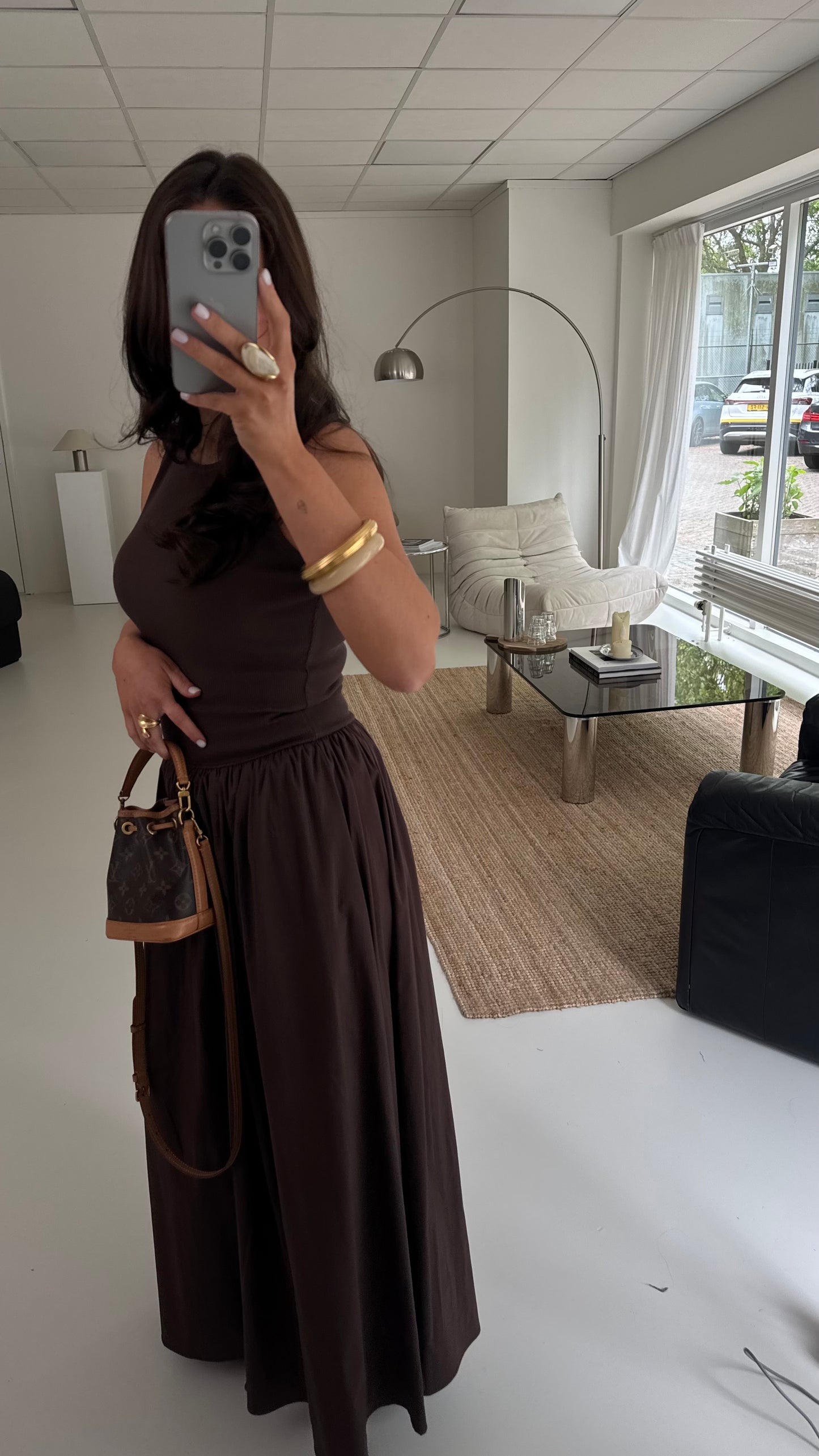 MAXI DRESS - DARK BROWN