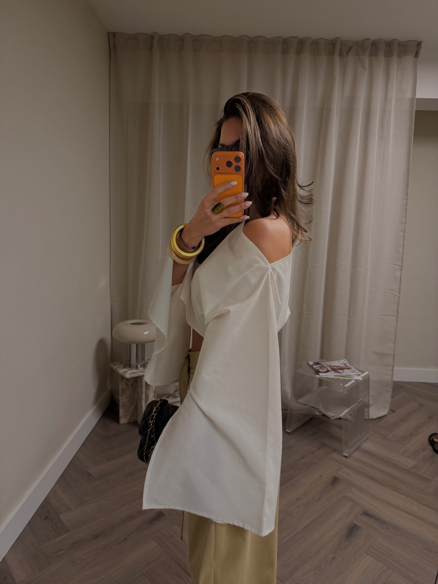 OFF SHOULDER BLOUSE - WHITE