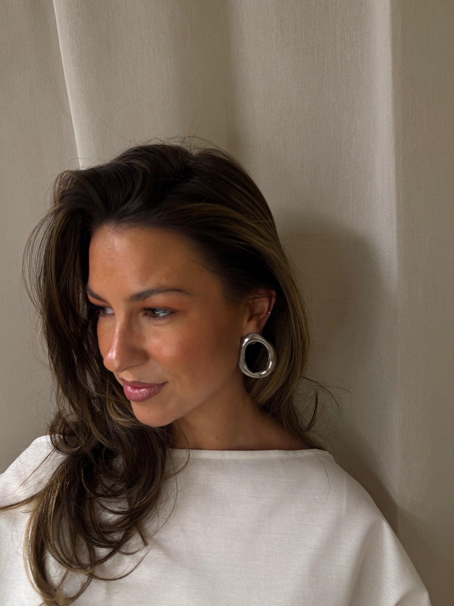 BIG CHUNKY EARRING - SILVER