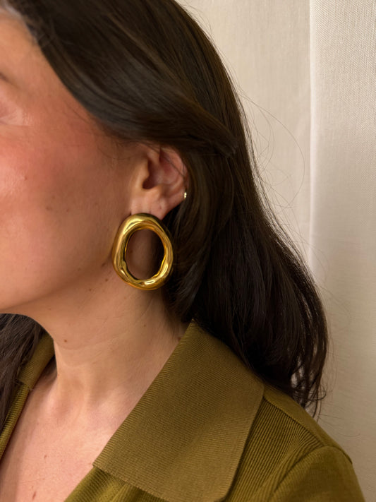 BIG CHUNKY EARRING - GOLD