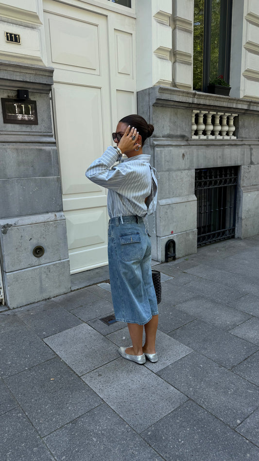 JEANS JORT - BLUE