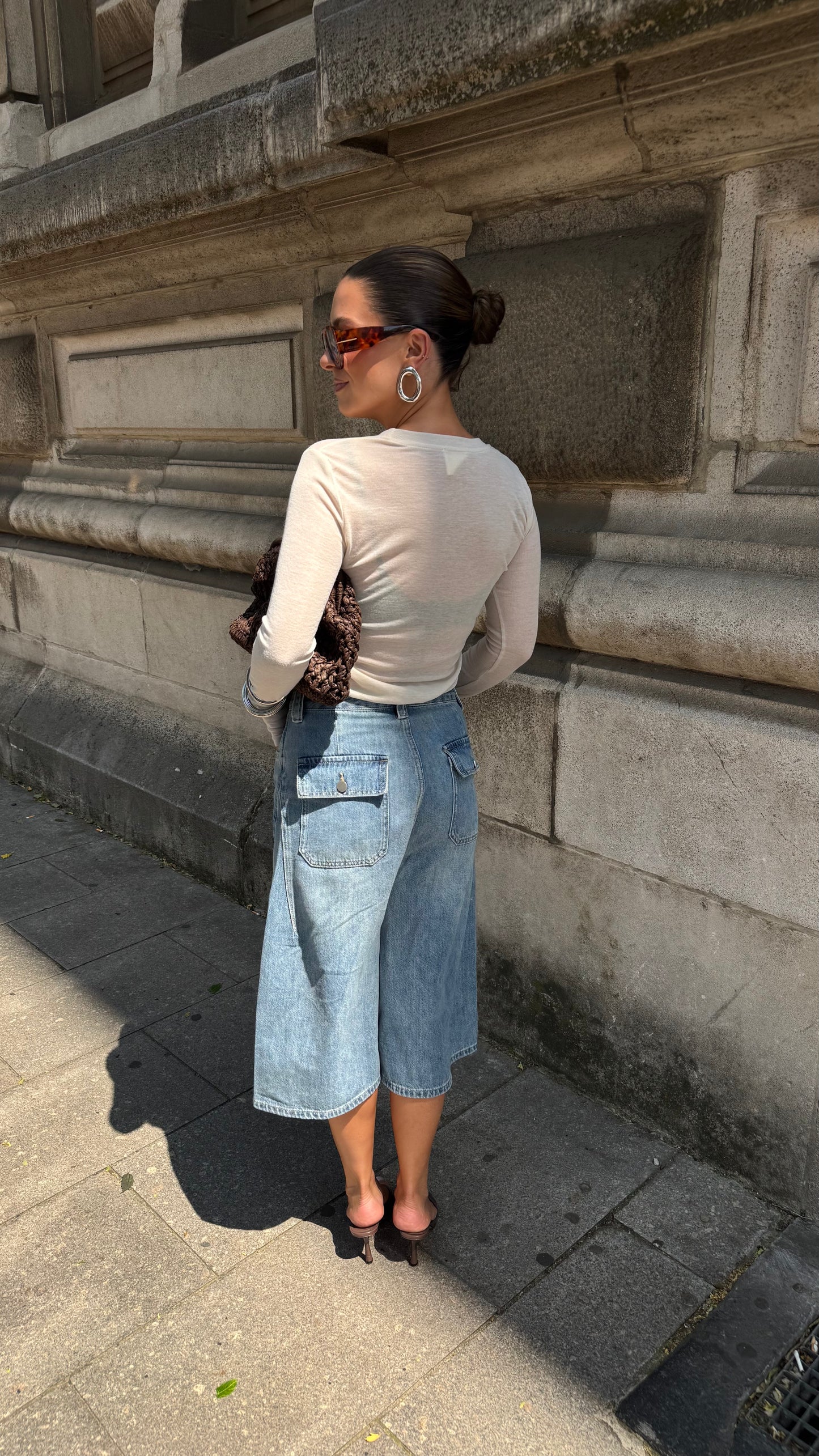 JEANS JORT - BLUE