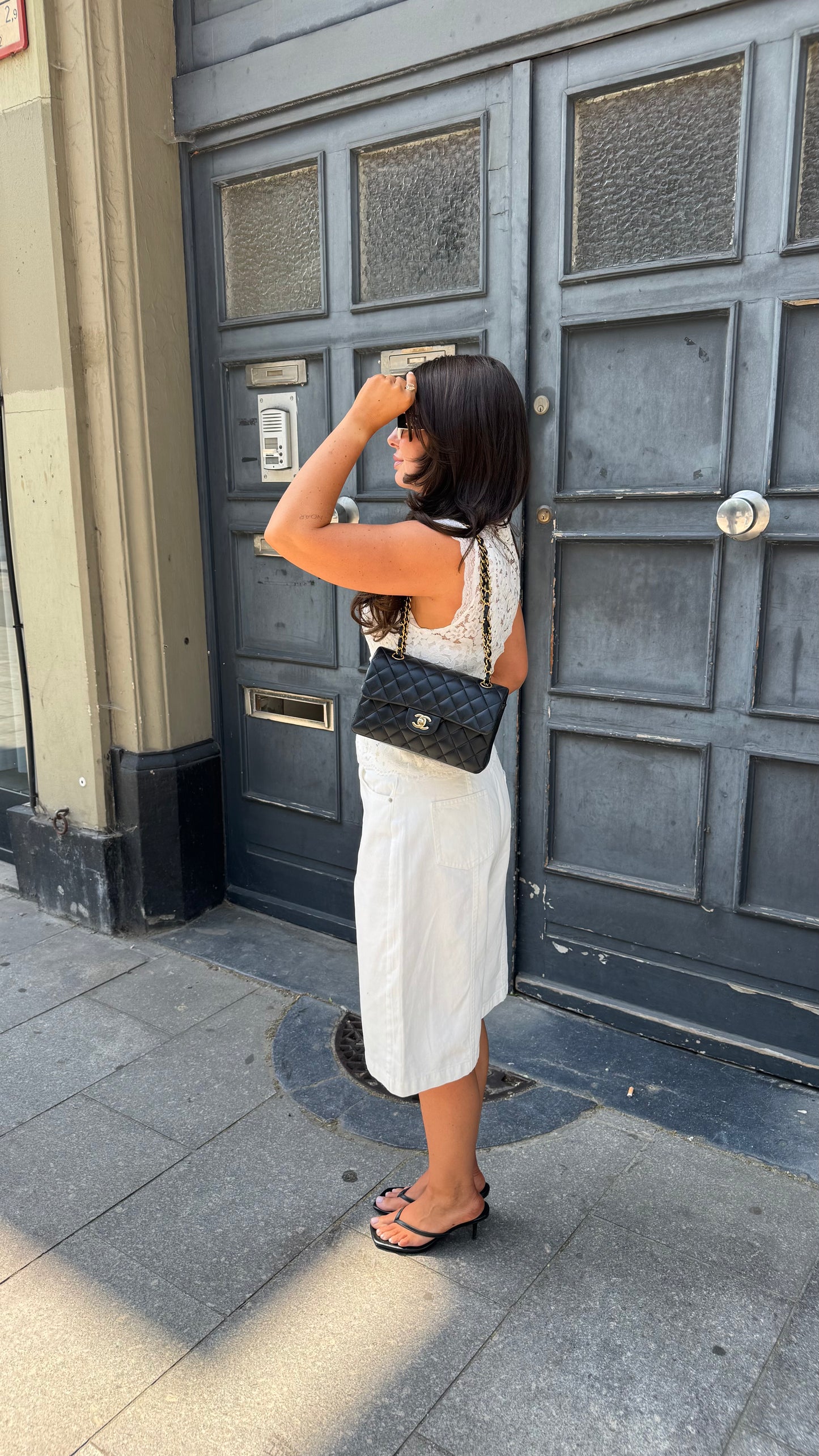 JEANS JORT - WHITE