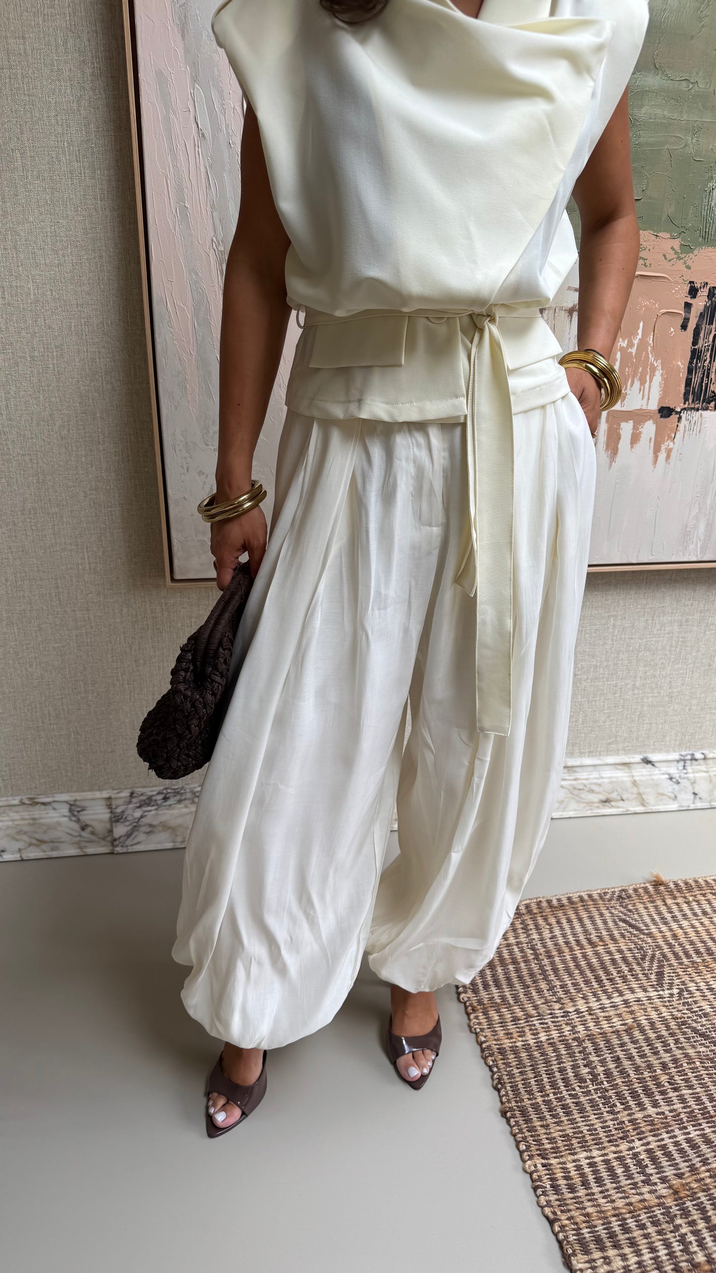 BALLOON PANTS - CREME