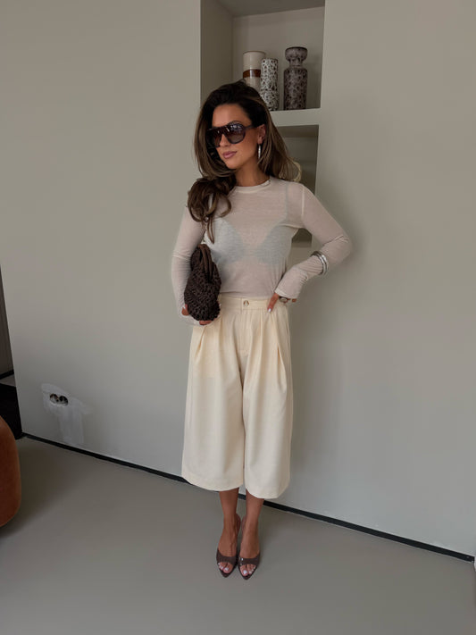 LONG BERMUDA SHORTS - BEIGE