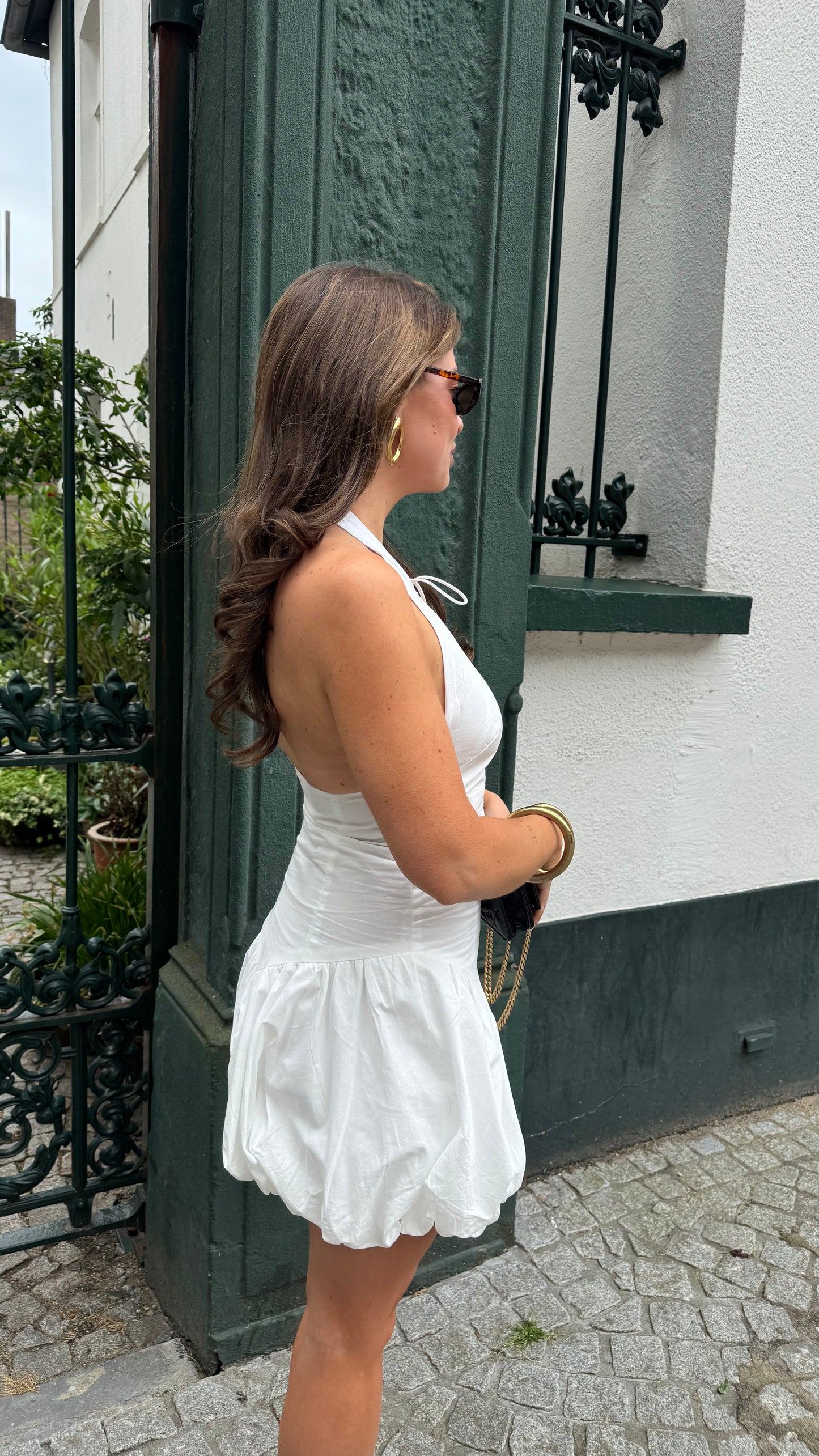 MINI BALLOON DRESS - WHITE