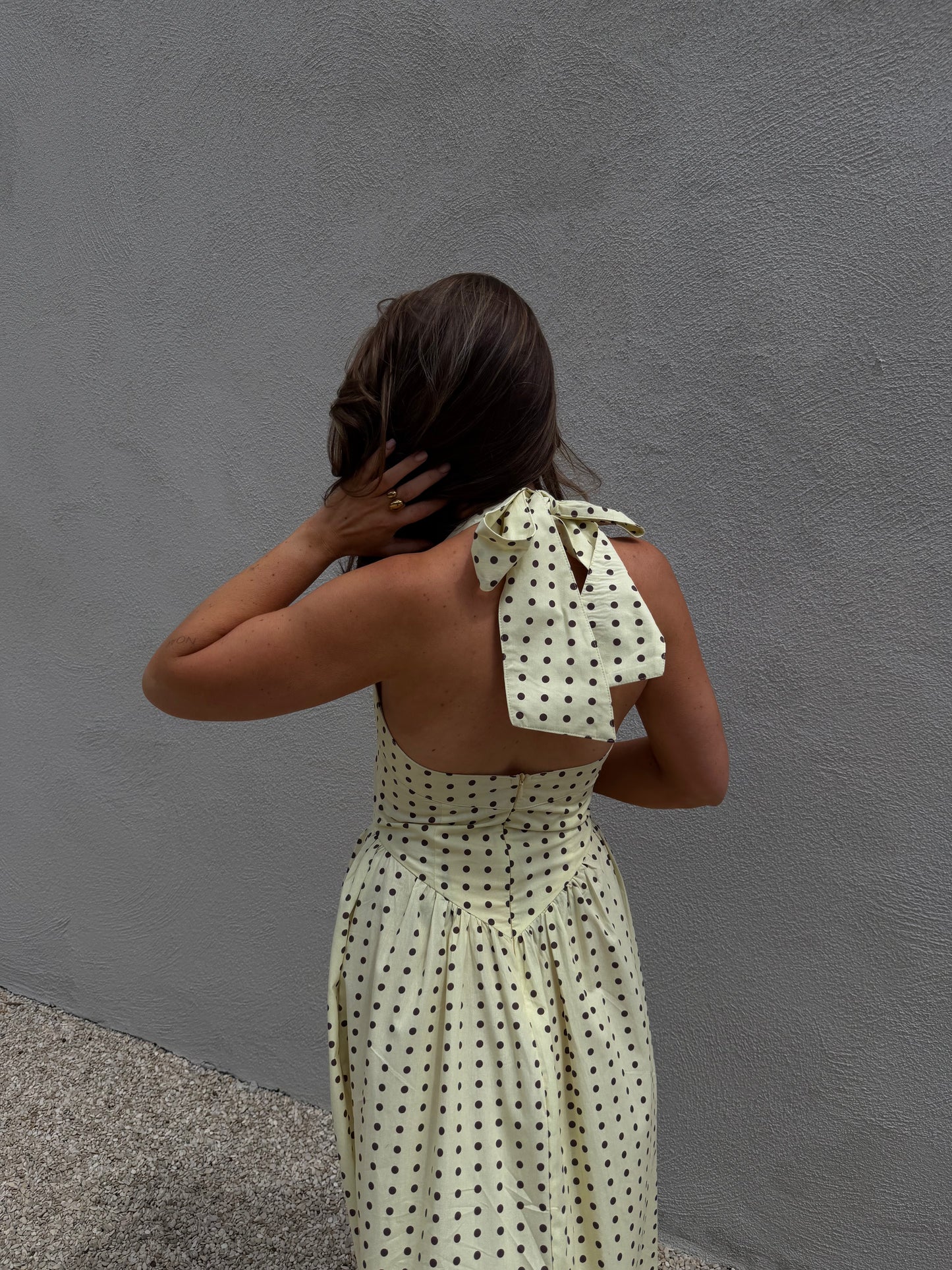 POLKADOT DRESS - YELLOW
