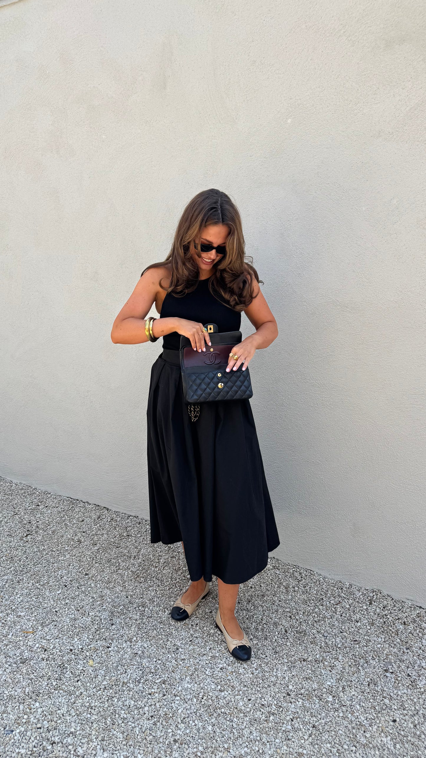 MIDI SKIRT - BLACK