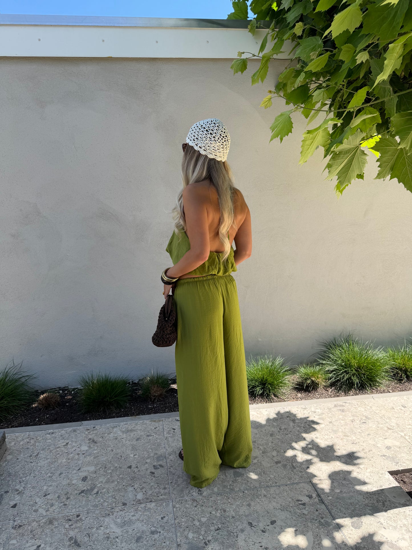 CROPPED CO-ORD SET - GREEN