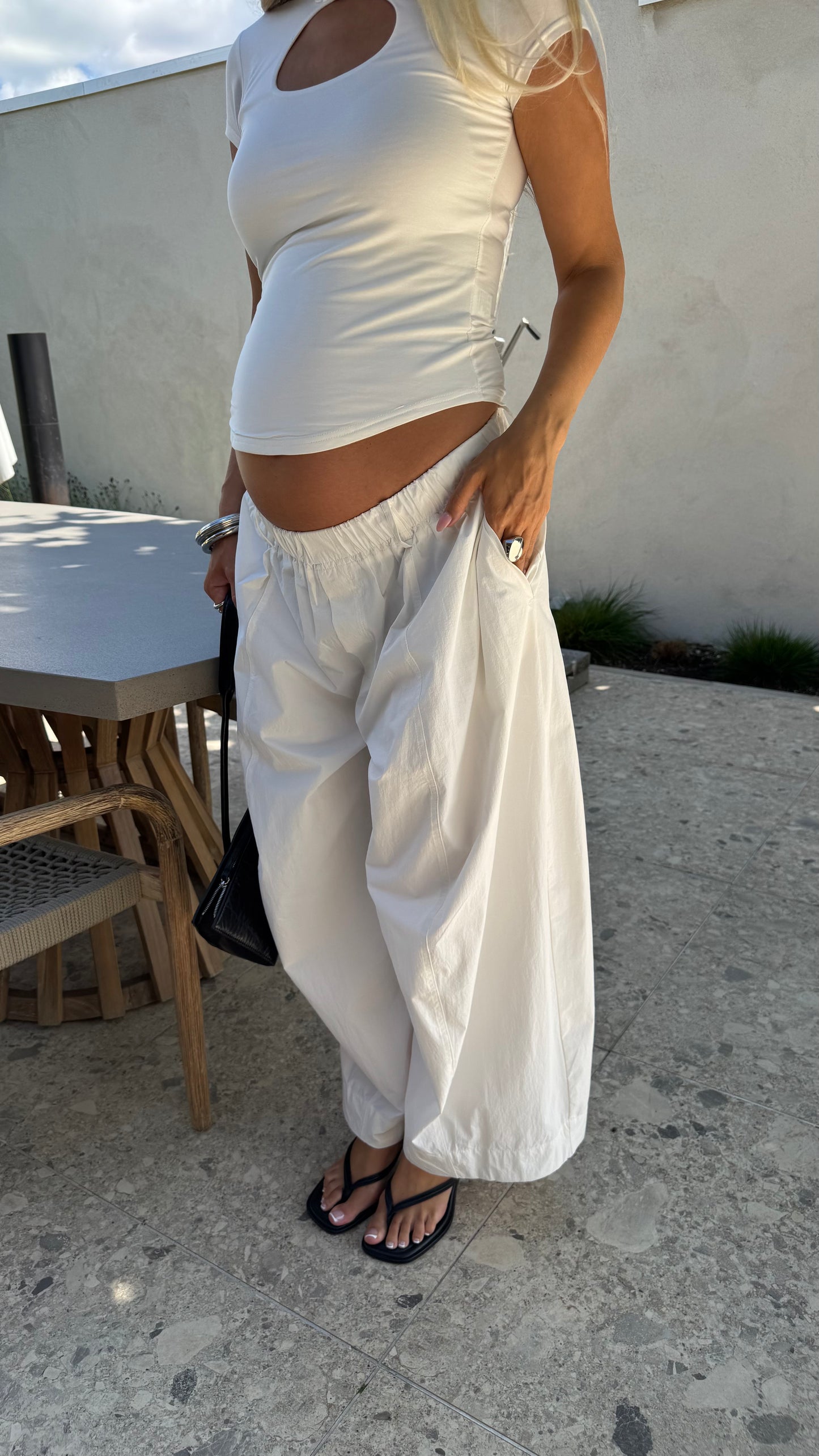 PARACHUTE PANTS - WHITE