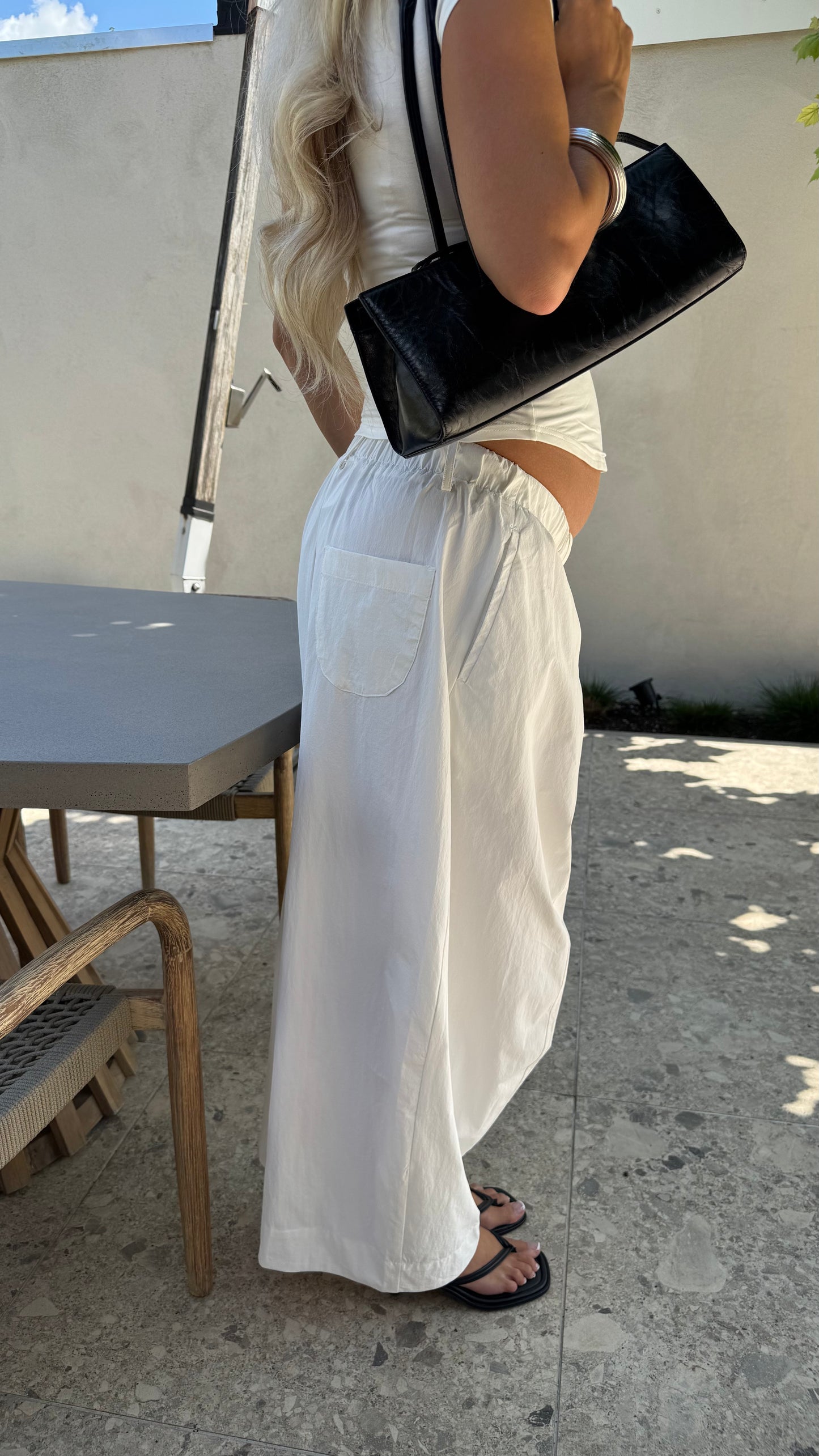 PARACHUTE PANTS - WHITE