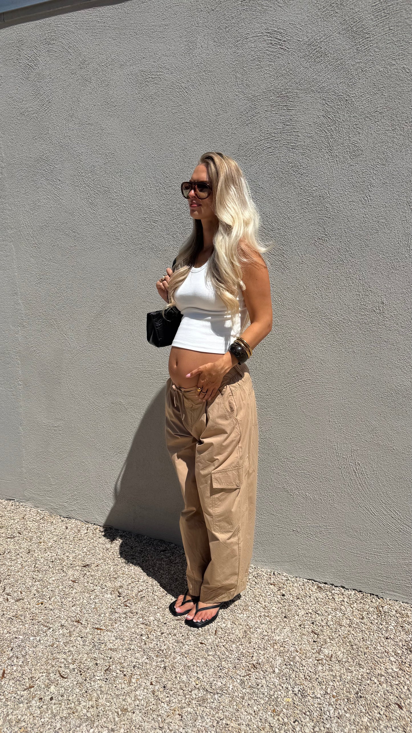 CARGO BALLOON PANTS - CAMEL