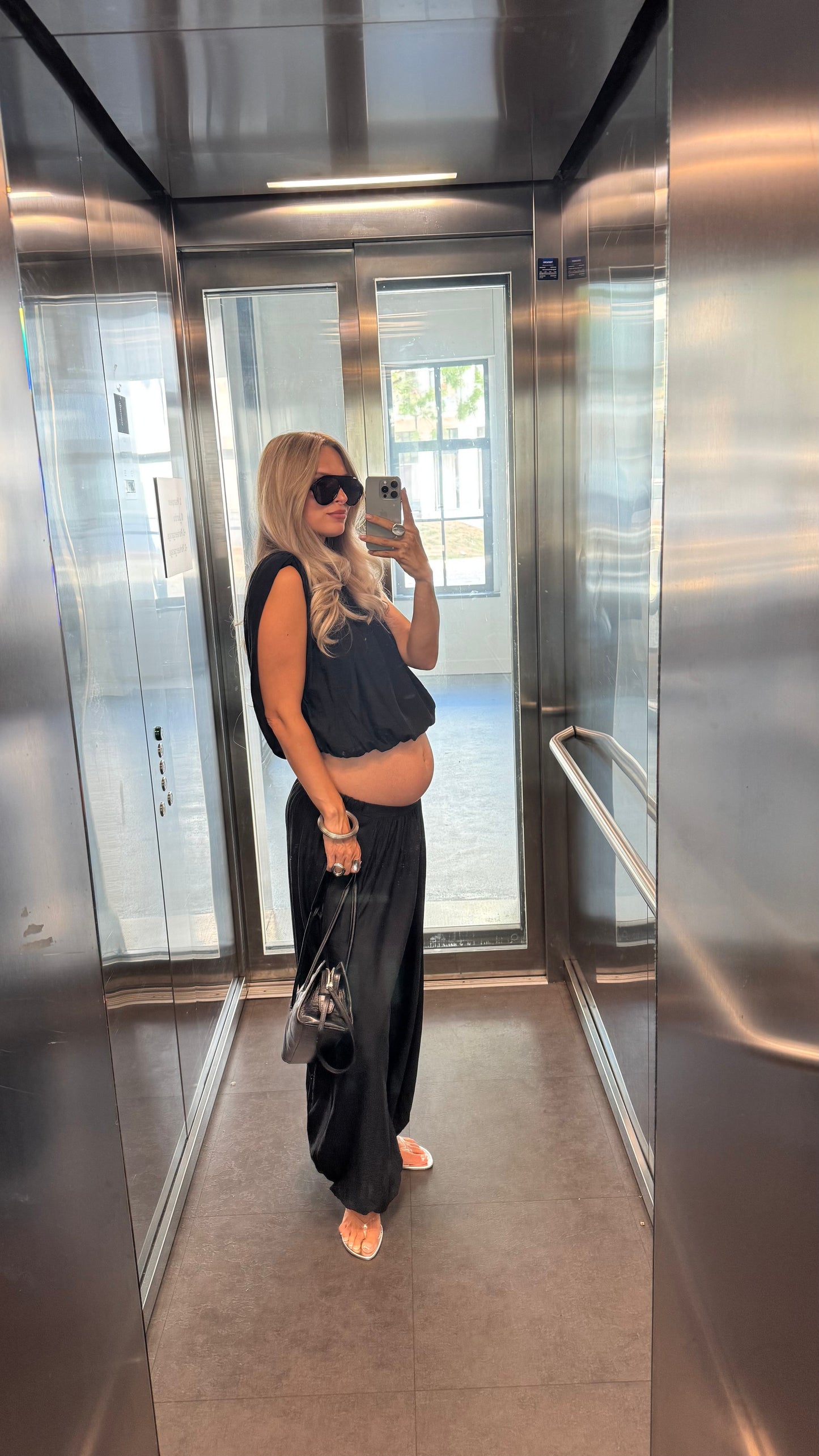 BALLOON PANTS SET - BLACK