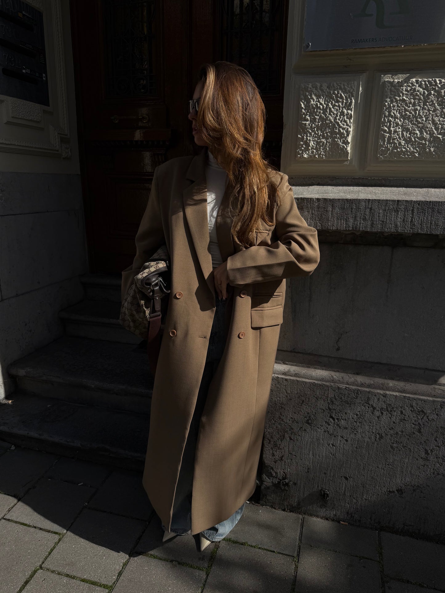 OVERSIZED MAXI COAT - CAMEL