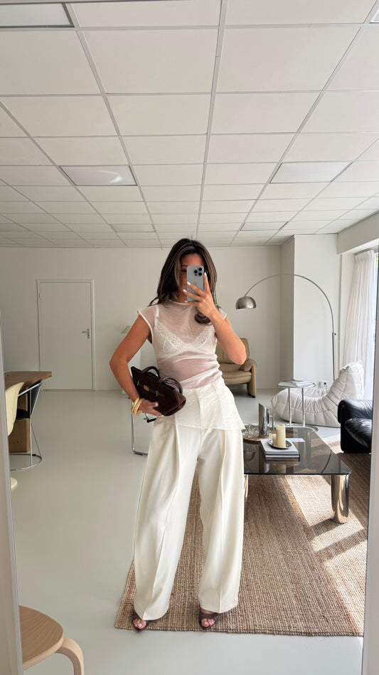 WIDE BALLOON PANTALON - CREME