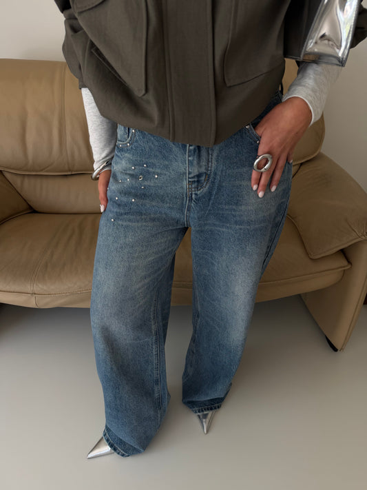 DETAILED JEANS WIDE LEG