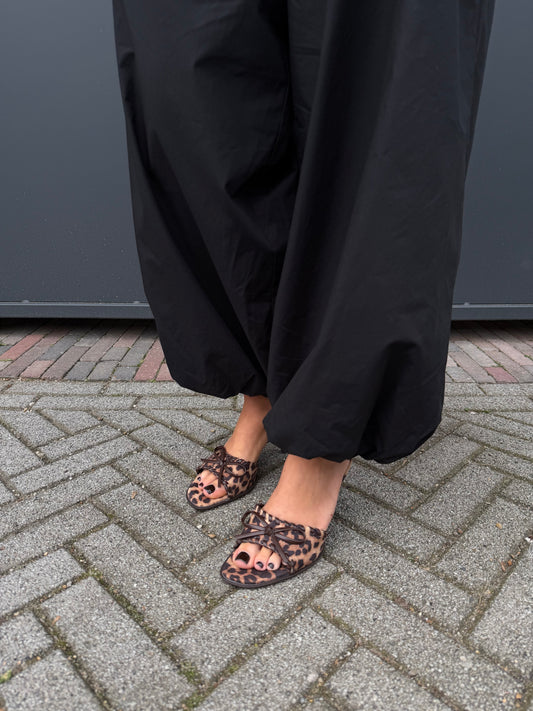 LEOPARD HEEL - BROWN